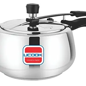 UCOOK Stainless Steel Silvo Induction Pressure Cooker, 3 Litre, Silver price in India.