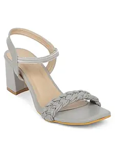ICONICS Women's Heels, Grey, 3