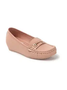 ELLE Loafer Shoes, Colour-Peach Size-UK 6