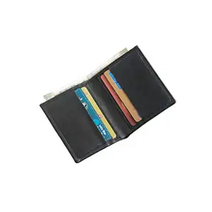 Husk N Hoof RFID Leather Bifold Credit Card Holder Wallet for Men Women Black