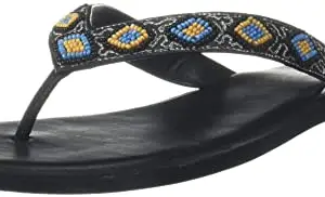Carlton London Women's Cll-6647 Slingback Flat Sandal, BLACK, 3 UK
