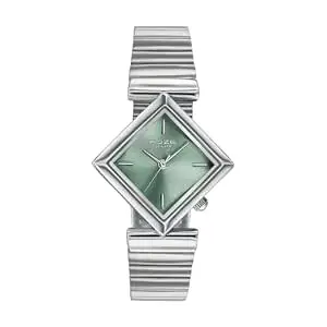 Sonata Poze 7 Analog Green Dial Silver Alloy Strap Watch for Women - SP80150SM01W