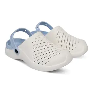 Acorn Men's Lightweight Classic Clogs | Comfortable Slip-On Sandals with Adjustable Back Strap for Men | Breathable Casual Footwear Anti-Skid Outdoor Slides for Men (White)_9