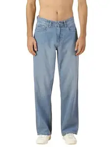 Thomas Scott Men's | Relaxed Fit | Mild Wash | Wide Leg | Baggy fit | Casual | Jeans for Men (TSJ077_LightBlue_30)