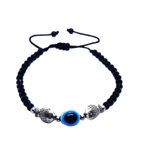 SHAYAMI Black thread evil eye with fish charm bracelet