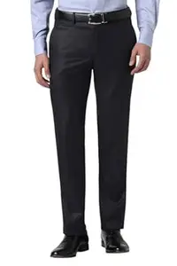 Van Heusen Men's Fashion Formal Mid Rise Slim Fit Premium Formal Trousers | Superior Comfort | Auto-Flex Waist Band | Soft Touch