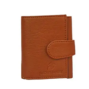 pocket bazar Men's wallet Tan color Artificial leather