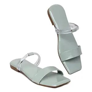 Shoestail Women Flats Green40