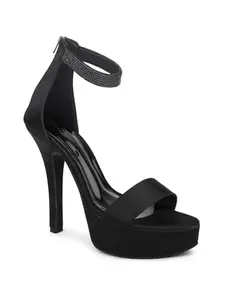 Inc.5 Women Black Embellished Stiletto Heels