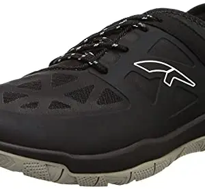 FURO Men's Black Running Shoes - 8 UK, Black/St-Grey (WB10001 C042)