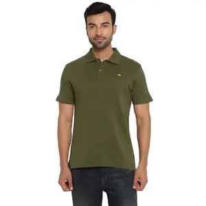 Royal Enfield Men's Regular Fit T-Shirt (Olive) with 100% Cotton Highly Comfortable and Breathable Fabric.