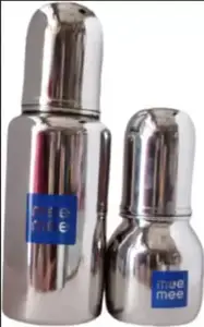 Mee Mee Meemee Premium Steel Feeding bottel - 360 ml (Silver)