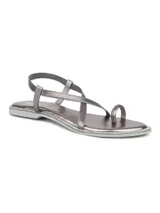 INC.5 Women Pewter One Toe Flats