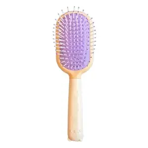 Oval bright Hair Brush with Strong & Flexible Nylon Bristles having Anti-static Ball Tips, For Grooming, Straightening, Smoothing, Detangling Hair, Ideal for Men & Women