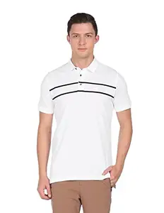 Arrow Men's Solid Regular Fit T-Shirt (ARAETS3083_White M)