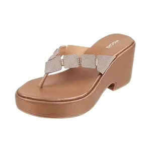 Mochi Women Antic Gold Casual Synthetic Sandals Uk/6 Eu/39 (34-218)