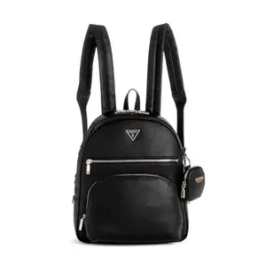 GUESS Women's Black Solid Backpack| Ladies Purse Handbags | Gift For Ladies