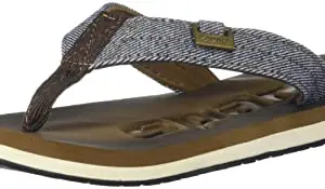 Sparx Mens SF0037S Brownwhite Flip-Flop - 11 UK (SF0037SBRWH0011)