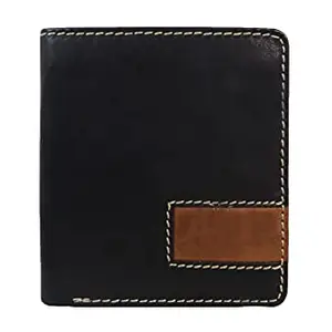Leatherman Fashion LMN Genuine Leather Black Men's Wallet (4 Card_Slots)