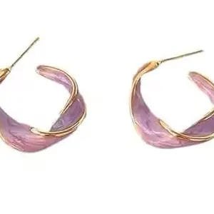 Moon Hoop Earrings, Fashion Jewelry for Women