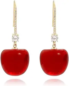 Karishma Kreations Korean Fashionable Red Cherry Earrings New Fashionable Earrings For Women