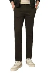 Peter England Men's Skinny Fit Mid Rise Premium Casual Trouser Chinos