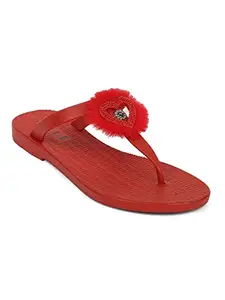 Elle Women's Slipper, Red, 8