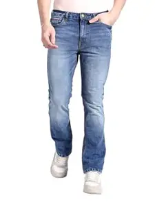 The Indian Garage Co Men Bootcut Solid Mid-Rise Stretchable Jeans