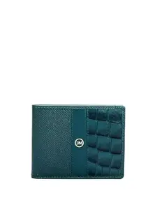 Da Milano Genuine Leather Blue Bifold Men Wallet with Multicard Slot (10011B)