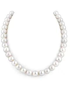 SRT Rudra Pearl Mala for Women 108 Beads Traditional Sacha Moti Mala Original Certified IGL Safed Moti Ki Rosary Pearl Single Layer Necklace South Sea Pearl Necklace White Pearl Necklace