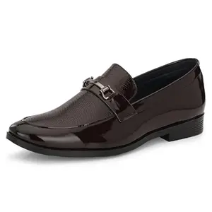 Centrino Slip-On Men's Formal Shoe | Stylish with Soft Cushioned Insole | Trendy Non Lace-Up Design | Perfect for Formal Wear 9706-2 Brown