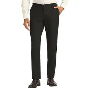 Blackberrys Men's Nylon Blend Solid Slim Fit Formal Trousers