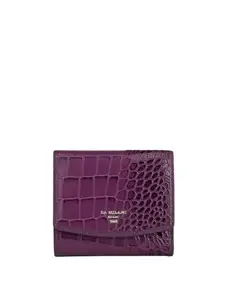 Da Milano Genuine Leather Purple Ladies Wallet (LW-10091A)