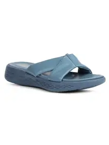Bata Women's Mule Slippers – Comfortable & Trendy Slip-On Slippers for Everyday Wear Blue