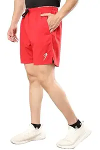 FUAARK Double Layer 2 in 1 Sports Shorts with Inner Tights for Men Gym Tight Short with Pocket