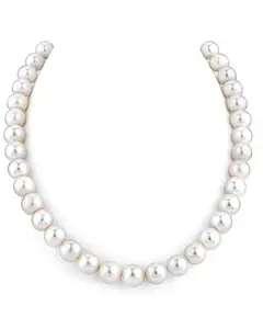 DaneGems Natural White Shell Pearl Moti Mala Fresh Water Pearl Necklace Western Mala For Women By Lab Certifified मोती की माला A++ Quality Natural Pearl