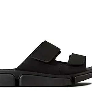 Clarks Men's Black Nubuck Leather Outdoor Sandals-8 UK (42 EU) (26149463)