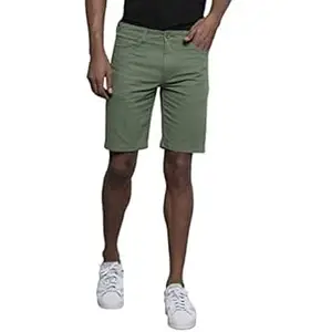 The Indian Garage Co Men Slim Fit Solid Mid-Rise Chino Shorts