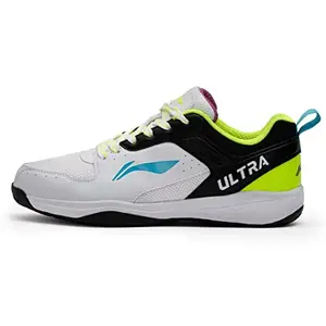 Li-Ning Ultra Speed Non-Marking Badminton Shoe - (White, Black, Lime - 1 UK)