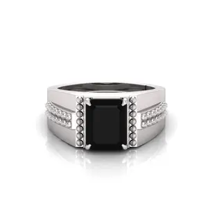 3.25 TO 16.25 Ratti Sulemani Hakik Ring Akik Ring Original Natural Black Haqiq Precious Gemstone Astrological Plated Adjustable Ring