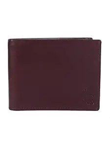 LOUIS STITCH Mens Rosewood Red Wallet Italian Leather Slim Credit Card Holder |Ndt|