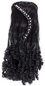 GAURI UMA HAIR STYLE FASHION OF HAIR Comb curve curly hair with stone choti For Women Black color For Womens