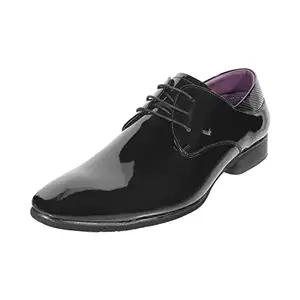 Metro Mens Leather Black Lace-up Shoes (Size (6 UK (40 EU))