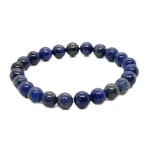 Shircreations Handmade Lapis Lazuli Healing Crystal Bracelet – 8mm Natural Stone Beads for Spiritual Growth, Intuition, and Inner Peace