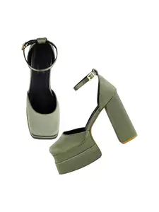 SELFIEE Classy Alluring Block Heels Perfect for Every Occasion, Elegant & Fashionable Platform For Womens & Girls