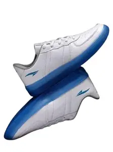Trading Shoes Lite Sport Shoes Running Shoes for Men (White & Blue, UK Footwear Size System, Adult, Men, Numeric, Medium, 8)