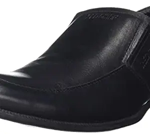 Red Chief Men's Formal Shoes Black Leather Boat (RC8016 001), 8 UK