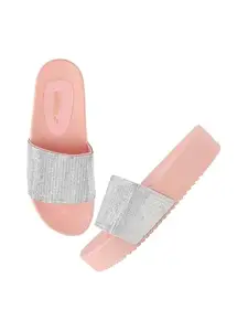 SilverArrow Women's Basico Flats Sandals (6sbzft0941_Peach_5 UK)