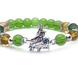 ASTROGHAR Shri Krishna Krishna Ji Blessings Black L green Bracelet Lucky Charm Bracelet