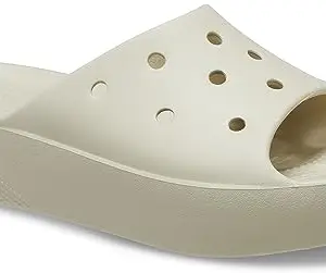 Crocs Women Bone Stylish Lightweight Slippers | Occasional Slide | Walking Slide | Comfortable and Flexible | Fashion Slipper | Outdoor Slide (VN_208180-2Y2-W9) | Size-7